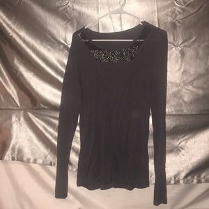 Long sleeve top, dark gray